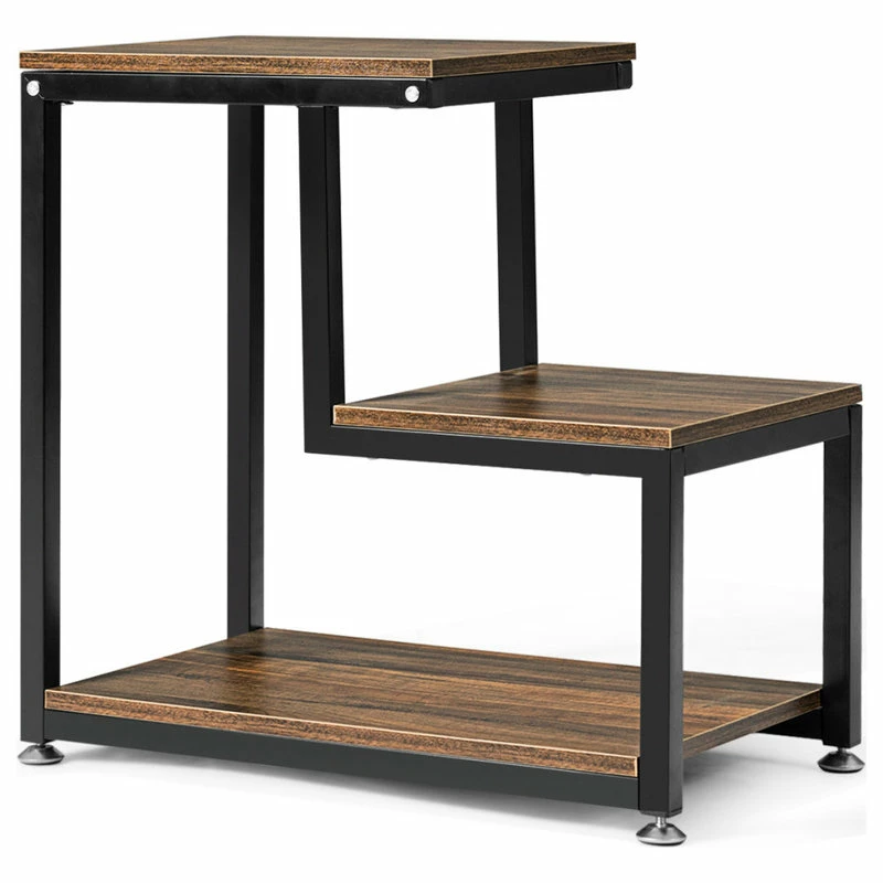 Promo โญ Costway 3-Tier End Table Side Table Night Stand W/Storage Shelf For Living Room โ - Image 6