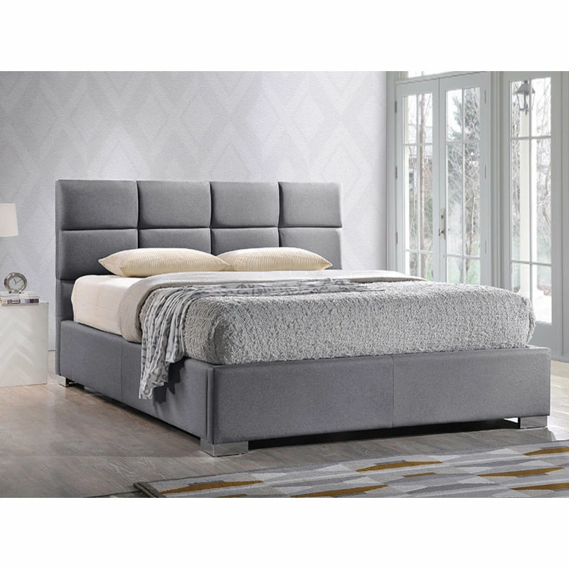 Budget 🌟 Baxton Studio Sophie Modern And Contemporary Grey Fabric Upholstered King Size Platform Bed 🌟 - Image 4
