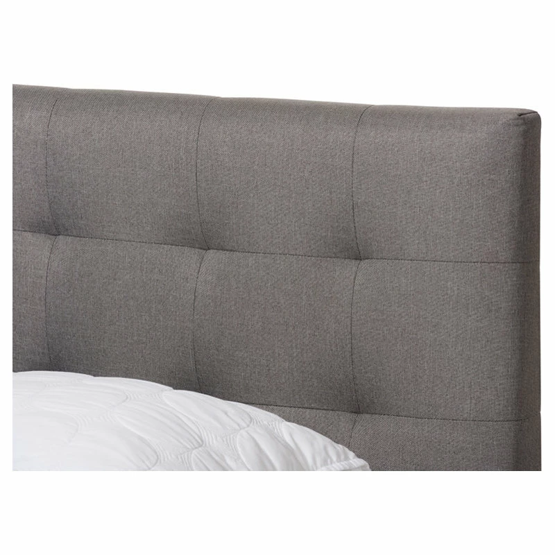 Best reviews of 🥰 Baxton Studio Mitchell Rustic Walnut Bronze Platform Bed, Gray, King 💯 - Image 5