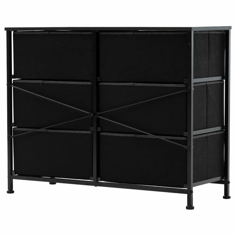Budget β Duhome Elegant Lifestyle 6 Fabric Drawers Steel Frame Double π Dresser, Black β€οΈ - Image 7