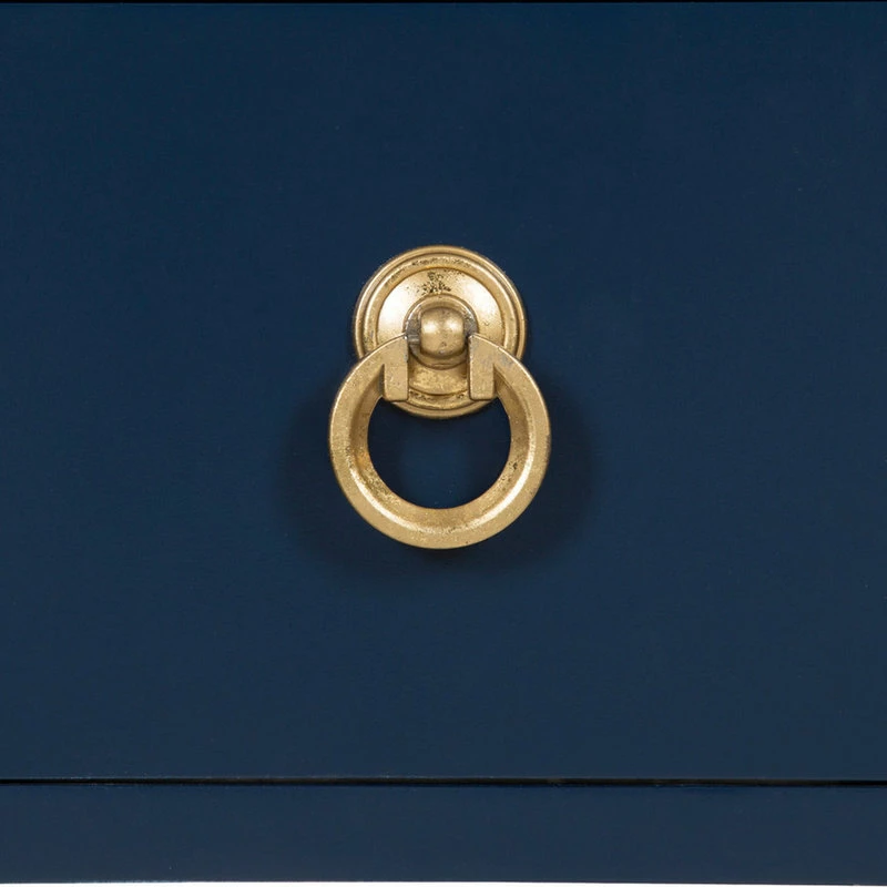 Best Sale 👍 Uniek Decklyn Wood Side Table, 12x12x30, Navy Blue 😍 - Image 4