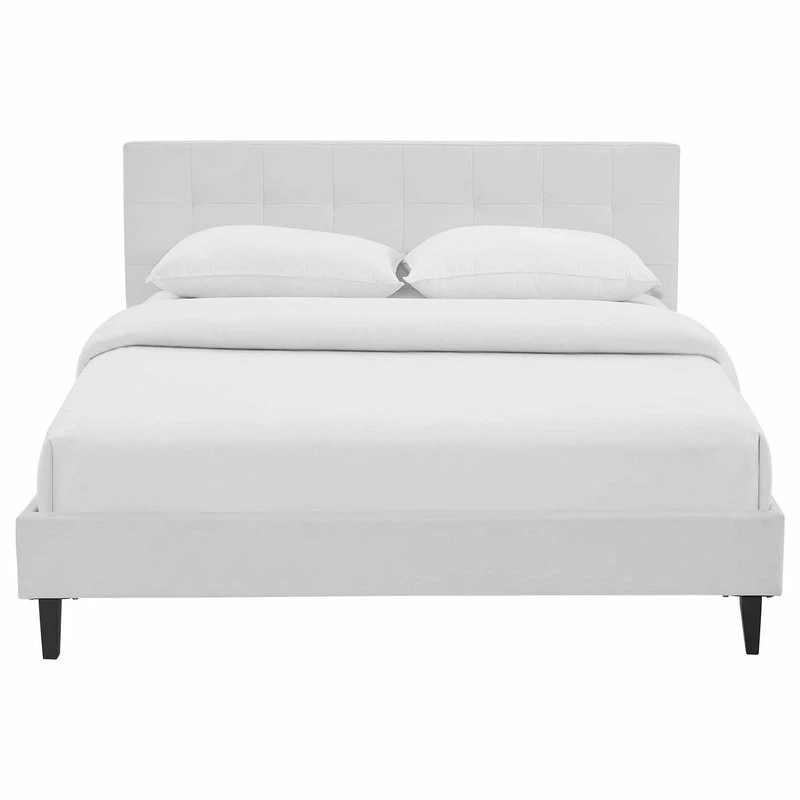 Brand new 👏 Modway White Linnea Full Faux Leather Bed 😀 - Image 5