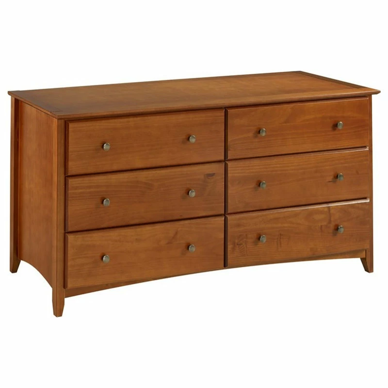 New โ๏ธ Camaflexi Shaker Style Solid Wood 6-Drawer Bedroom ๐ Dresser In Cherry ๐