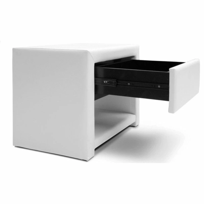 Buy ๐ Baxton Studio Massey White Upholstered Modern Nightstand โค๏ธ - Image 4