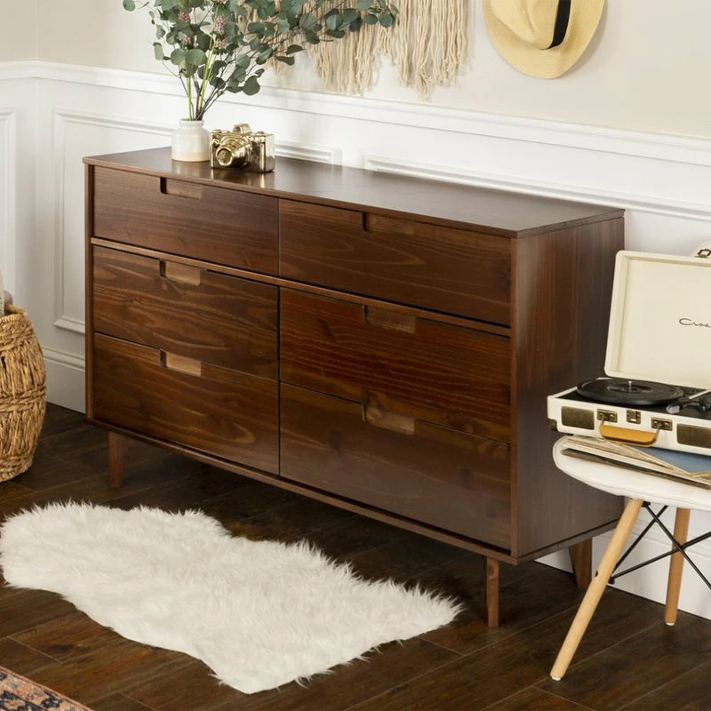 Cheapest β¨ Walker Edison 6 Drawer Mid Century Modern Wood π Dresser π― - Image 2
