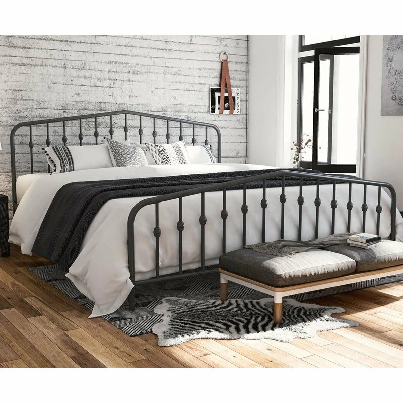 Deals โญ Novogratz Bushwick Metal Bed, Gunmetal Gray, King ๐ฏ - Image 2