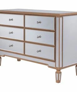 Top 10 🔔 Elegant Furniture & Lighting 6 Drawer 👗 Dresser 48" X 18" X 32", Gold Paint 🛒