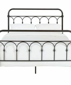 Wholesale ✔️ Inspire Q Maverick Rustic Metal Bed, Dark Bronze, Queen 😀
