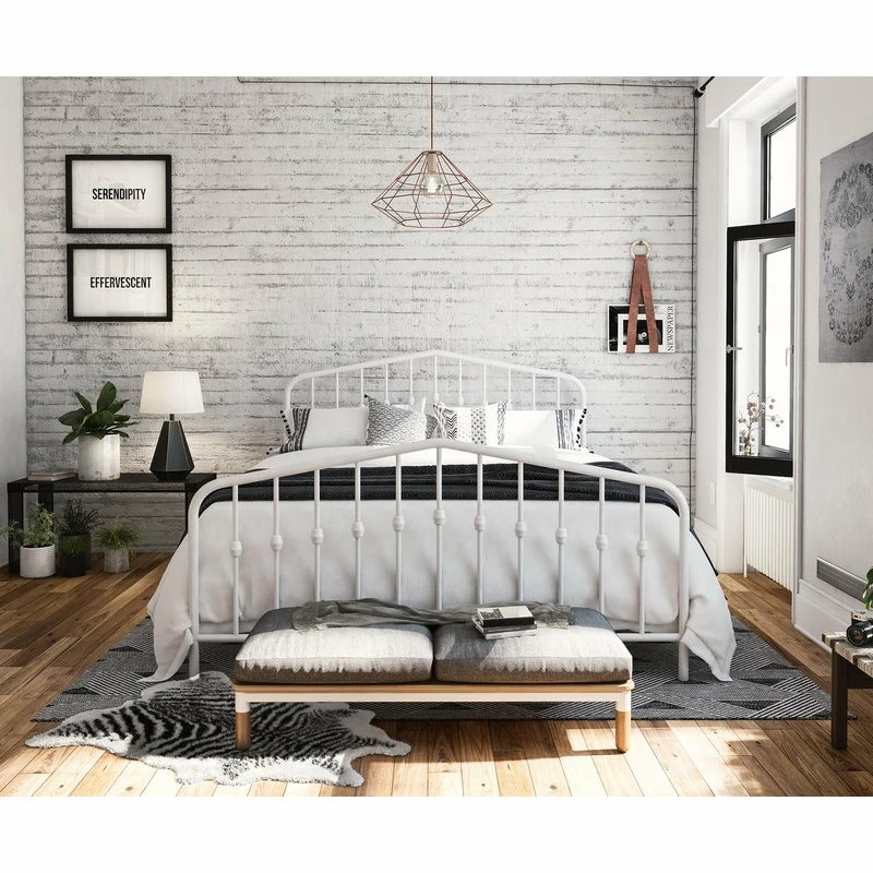 Best Sale ๐ฏ Novogratz Bushwick Metal Bed, White, Full ๐ฅ - Image 3
