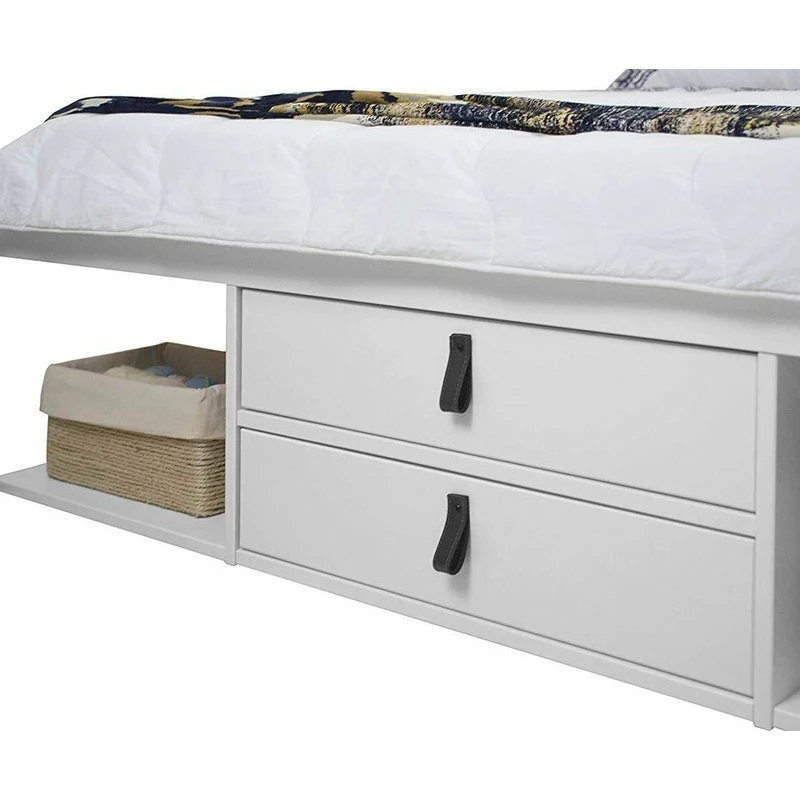 Outlet โค๏ธ Memomad Bali Storage Platform Bed With Drawers (Queen Size, Off White) ๐ฅ - Image 5