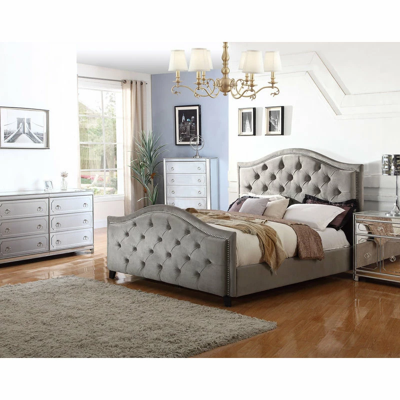 New ๐ Best Master Furniture Mya Silver Mirrored Nightstand โ๏ธ - Image 4