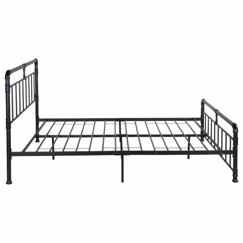 Best reviews of ๐ GDFStudio GDF Studio Sally Industrial Queen Iron Bed Frame, Black โ๏ธ - Image 7