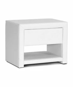 Buy ๐ Baxton Studio Massey White Upholstered Modern Nightstand โค๏ธ