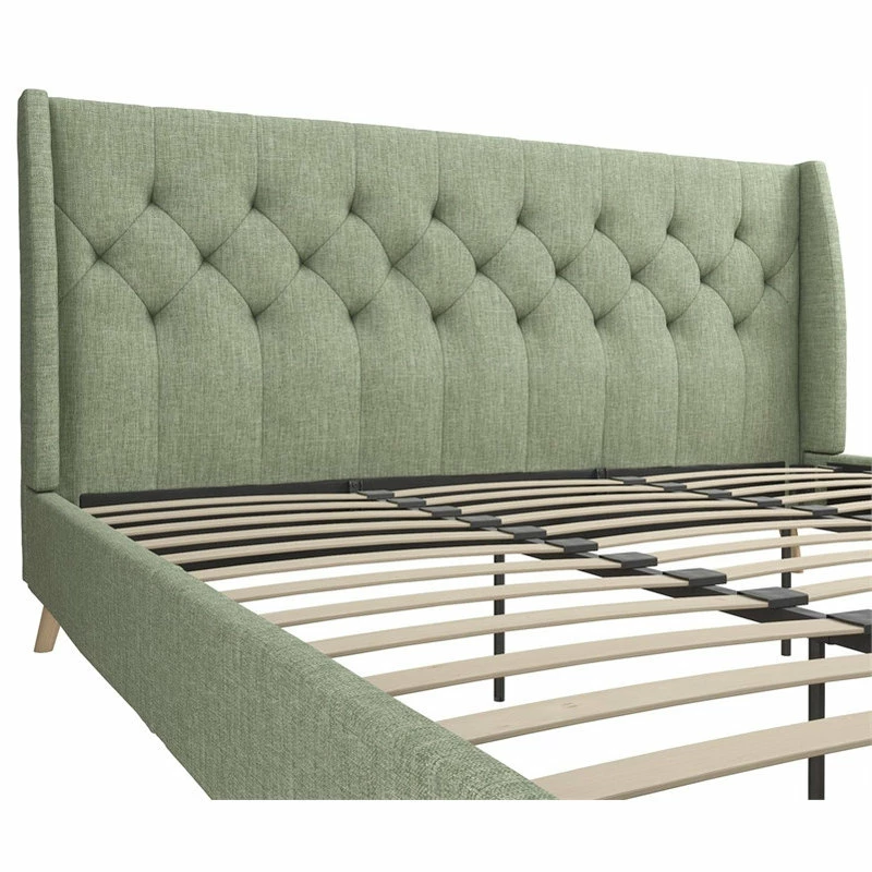 Best reviews of π DHP Novogratz Her Majesty King Bed In Light Green Linen π₯ - Image 2