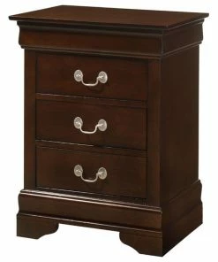 Budget โค๏ธ Glory Furniture Louis Phillipe 3 Drawer Nightstand In Cappuccino ๐