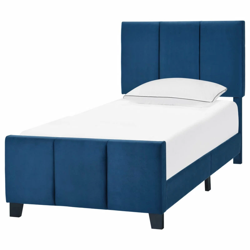 Top 10 ๐ HomeFare Upholstered Modern Channel Bed, Blue, Twin ๐ - Image 4
