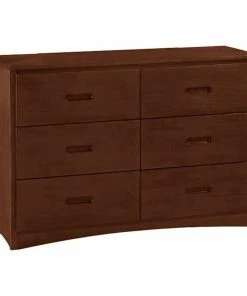 Outlet ✔️ Domain Industries Inc. Lexicon Rowe 6 Drawers Transitional Wood 👗 Dresser In Dark Cherry 🌟