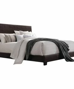 Cheap โ๏ธ Acme Furniture Lien Leatherette Upholstered Bed, Espresso, Queen ๐