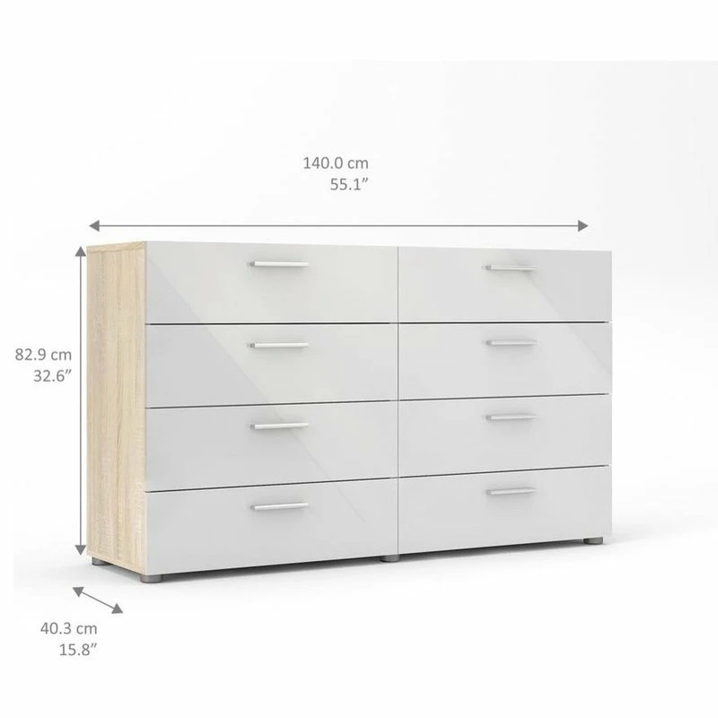 Budget ๐ Tvilum 8 Drawer Double ๐ Dresser, Oak ๐งจ - Image 3