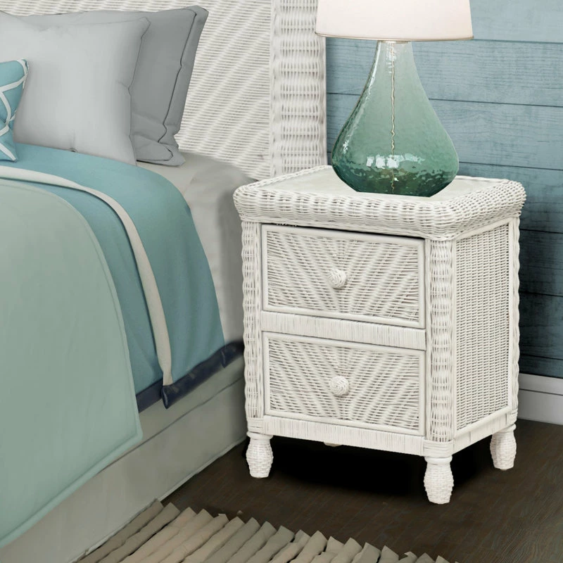 Best Sale ๐ Sea Winds Trading Santa Cruz 2-Drawer Nightstand With Glass Top, White โ - Image 8