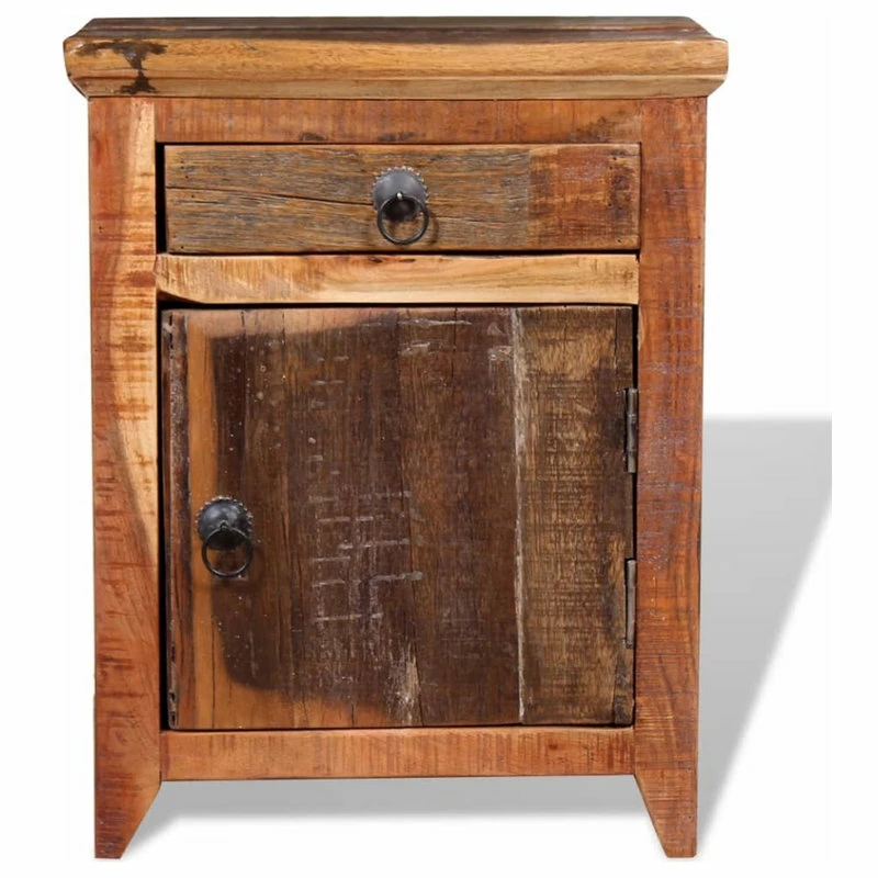 Brand new ๐ Vida XL LLC VidaXL Nightstand Solid Acacia Reclaimed Wood Side Bedside Table Furniture ๐ - Image 8