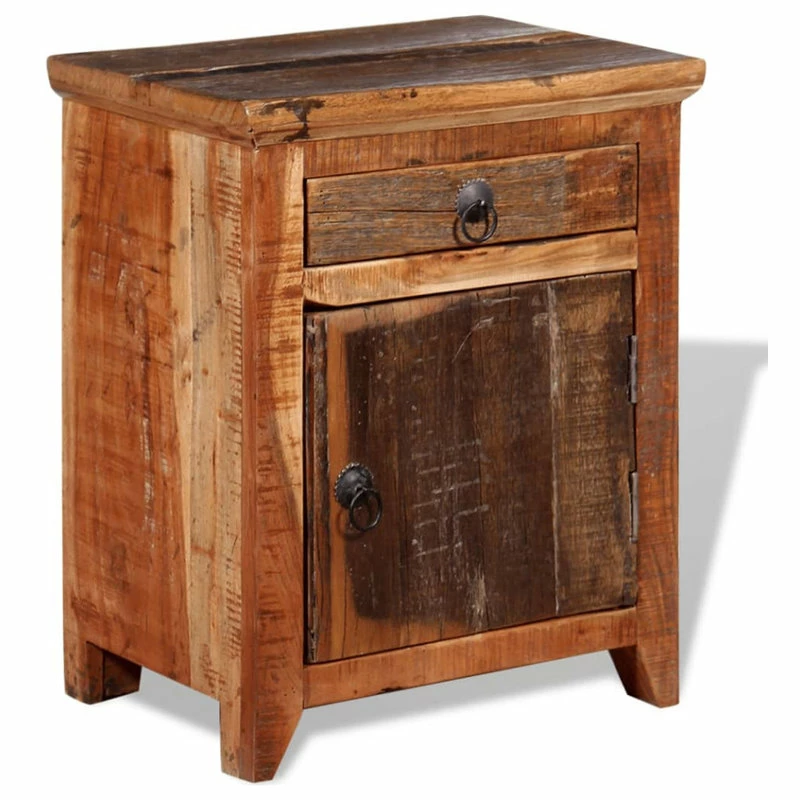 Brand new ๐ Vida XL LLC VidaXL Nightstand Solid Acacia Reclaimed Wood Side Bedside Table Furniture ๐ - Image 4