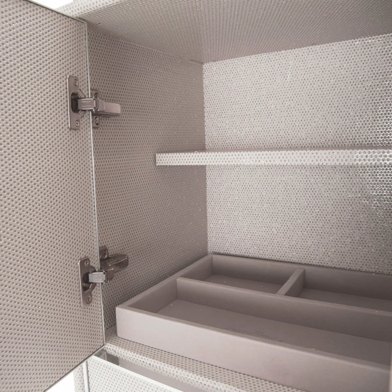 Wholesale 🌟 Michael Amini Glimmering Heights Upholstered Swivel Lingerie Chest - Ivory 🤩 - Image 5