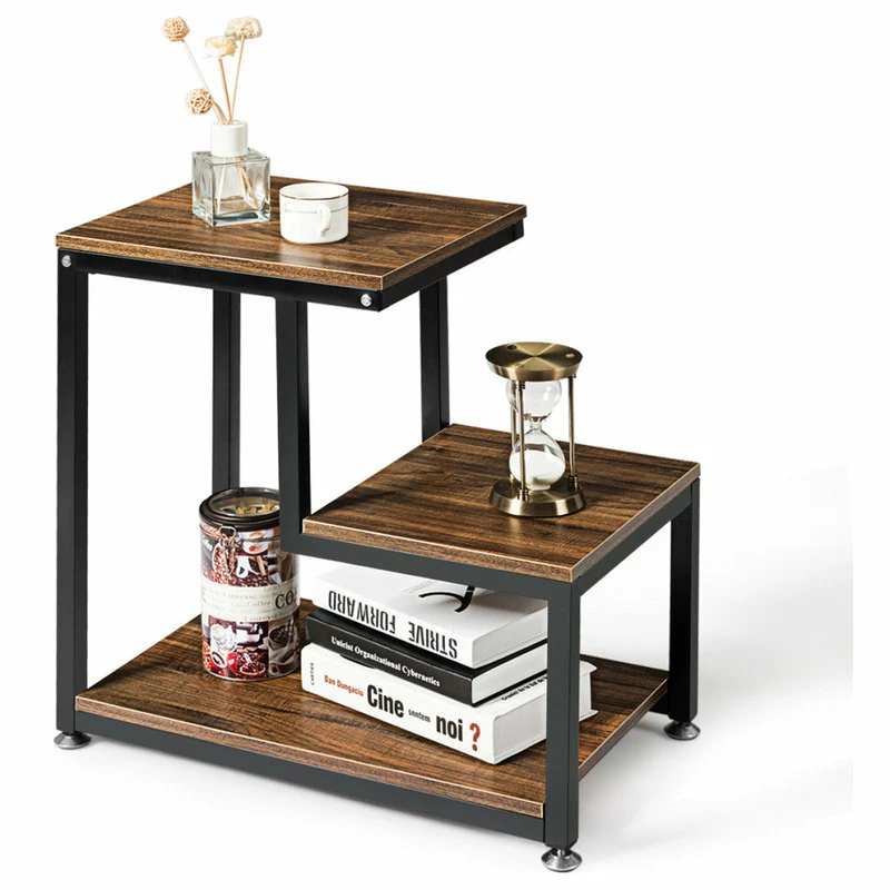 Promo โญ Costway 3-Tier End Table Side Table Night Stand W/Storage Shelf For Living Room โ