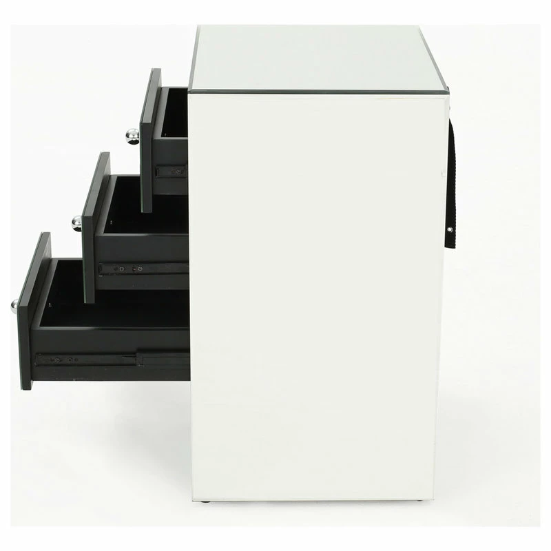 New ๐ GDFStudio GDF Studio Lucille Mirror Finished 3-Drawer Accent Table ๐ฅ - Image 7