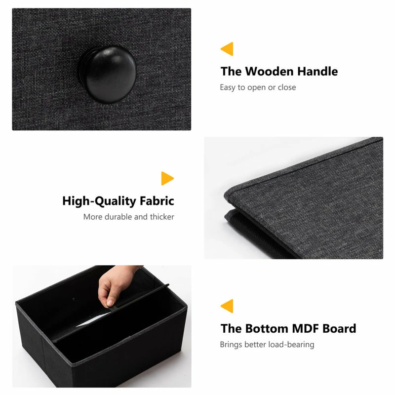 Promo β Duhome Elegant Lifestyle 8 Fabric Drawers Steel Frame Double π Dresser, Black β¨ - Image 7