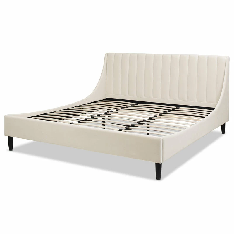Deals 💯 Jennifer Taylor Home Aspen Vertical Tufted Headboard Platform Bed Set, French Beige, King 👍 - Image 5