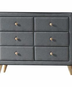 Brand new 🧨 Acme Furniture Valda Upholstered 👗 Dresser, Light Gray Fabric 🌟