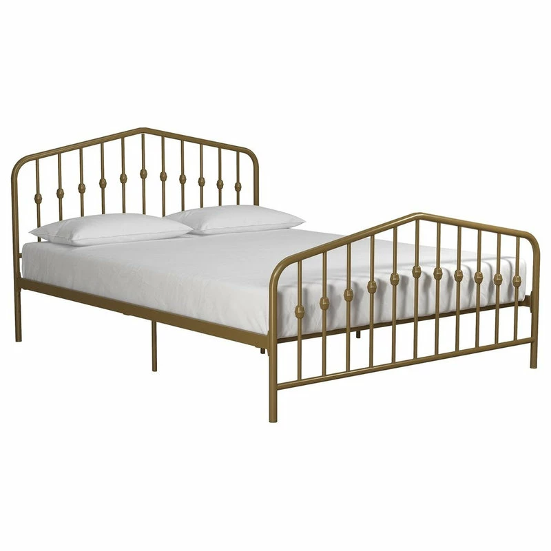 Buy โญ Novogratz Bushwick Metal Bed, Gold, Full โ