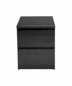 Best Sale โ๏ธ Tvilum Scottsdale 2 Drawer Wood Nightstand In Black Woodgrain ๐งจ