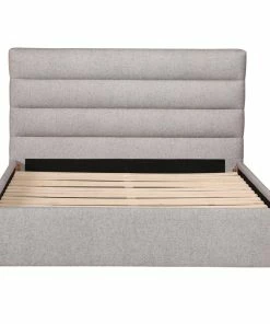 Best Pirce 🎉 Moe's Home Collection 81 Inch King Bed Light Grey Grey Contemporary ⭐