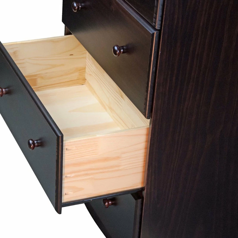 Cheap 🎉 Palace Imports 100% Solid Wood 5-Super Jumbo Drawer Chest With Lock, Java ❤️ - Image 3