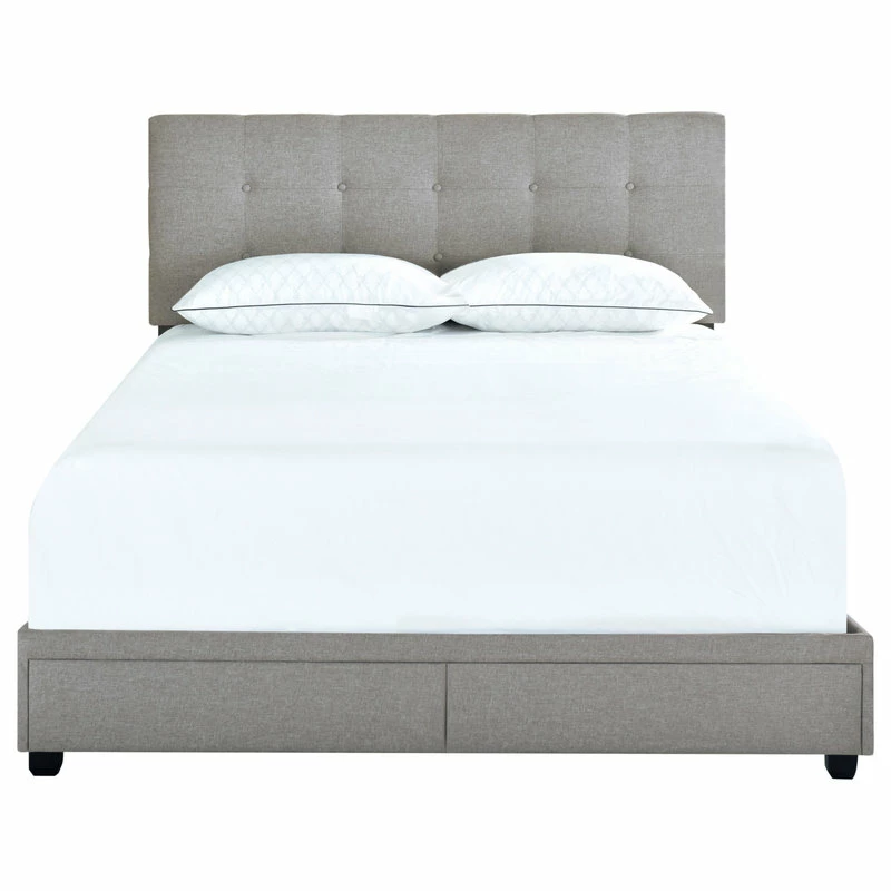 Best reviews of ๐ HomeFare Biscuit Tufted Platform Storage Bed, Gray, Queen ๐คฉ