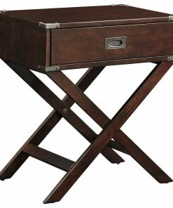 Best Pirce 👏 Inspire Q Alastair Wood Campaign Accent Table Nightstand, Espresso 🎉