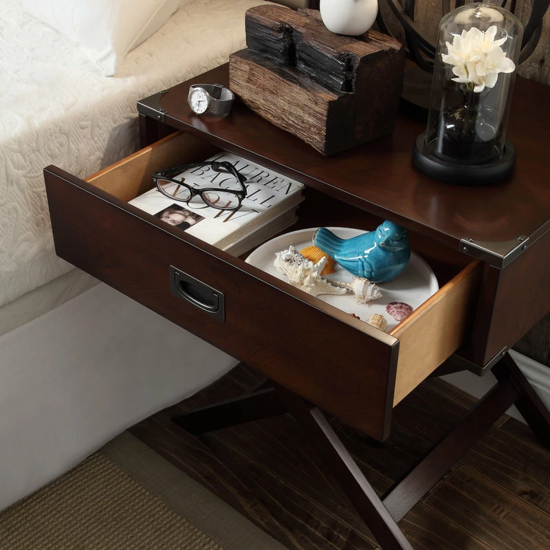 Best Pirce ๐ Inspire Q Alastair Wood Campaign Accent Table Nightstand, Espresso ๐ - Image 7