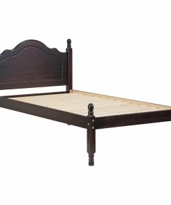 Cheap 🥰 Palace Imports 100% Solid Wood Reston Twin Panel Headboard Platform Bed, Java 😍