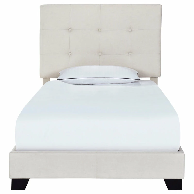 Wholesale ๐งจ HomeFare Button Tufted Twin Upholstered Bed, Light Gray โค๏ธ