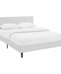 Brand new 👏 Modway White Linnea Full Faux Leather Bed 😀