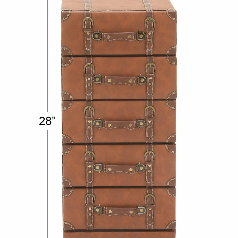 Cheap 🔔 Brimfield & May Traditional Brown Wood Chest 55771 😍 - Image 6