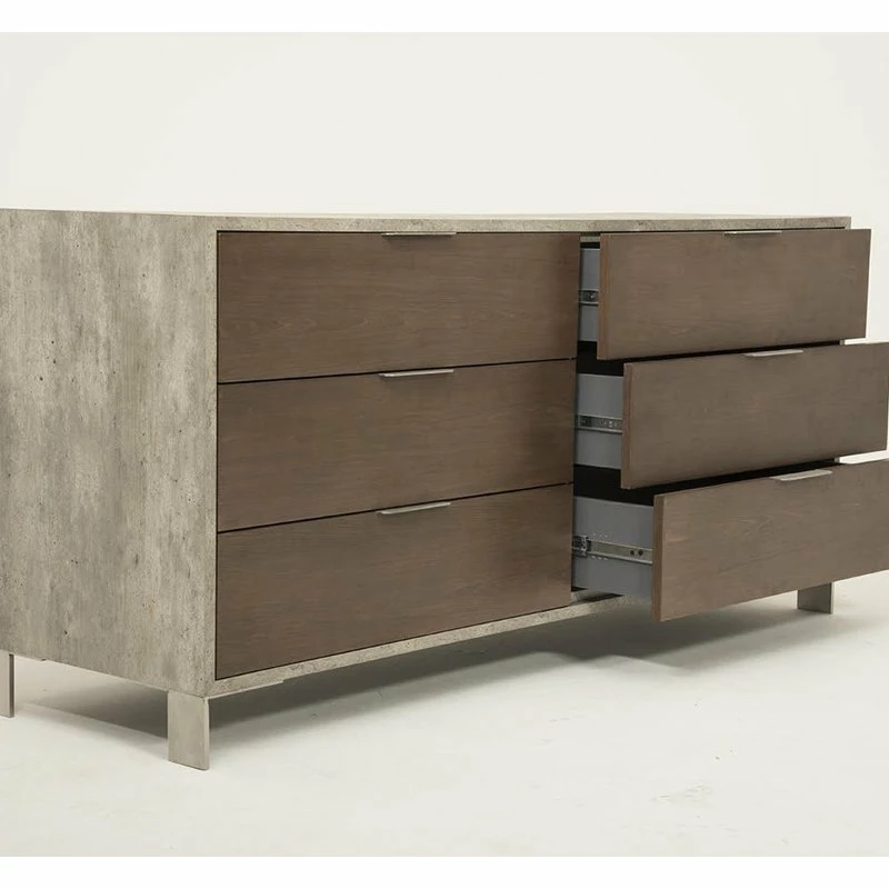 Deals ⭐ Vig Furniture Inc. Nova Domus Conner Modern Concrete 👗 Dresser, Dark Walnut/Gray 🔔 - Image 3