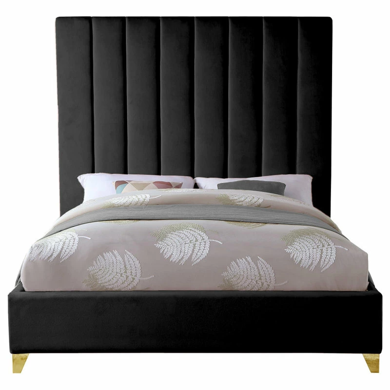 Coupon โ Meridian Furniture Via Velvet Bed, Black, Queen ๐ฏ - Image 7
