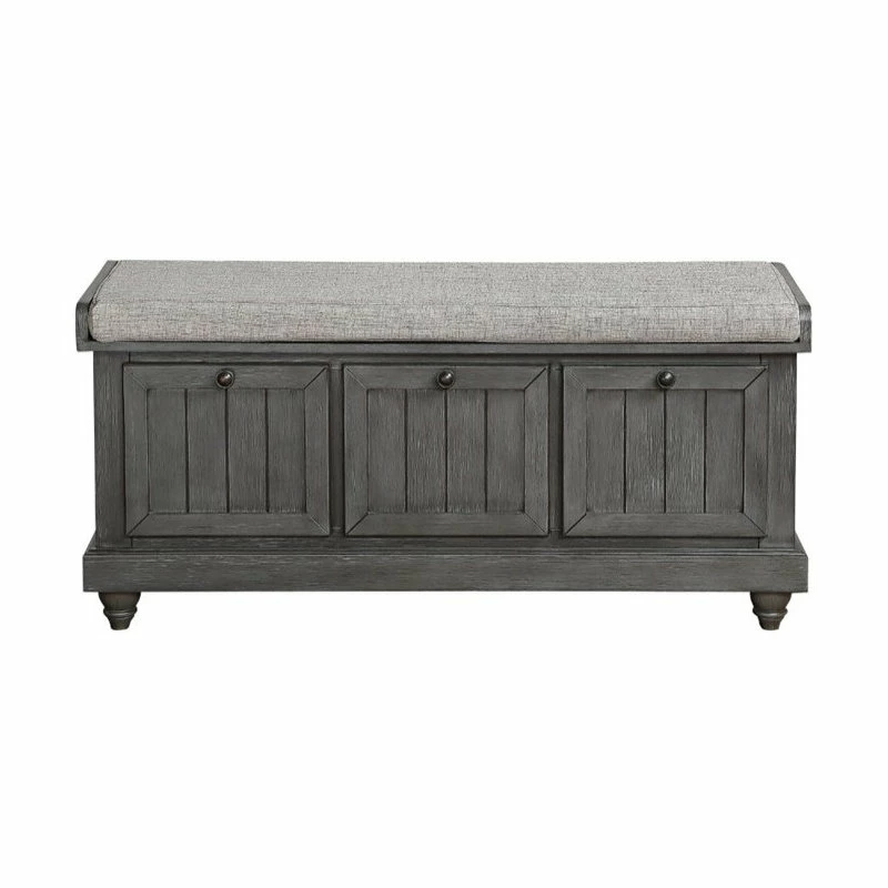 Deals ๐ฅ Domain Industries Inc. Lexicon Woodwell Wood Storage Bench In Dark Gray ๐