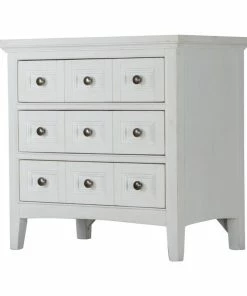 New โค๏ธ Magnussen Home Furnishings Magnussen Heron Cove Relaxed Traditional Soft White 3 Drawer Nightstand ๐