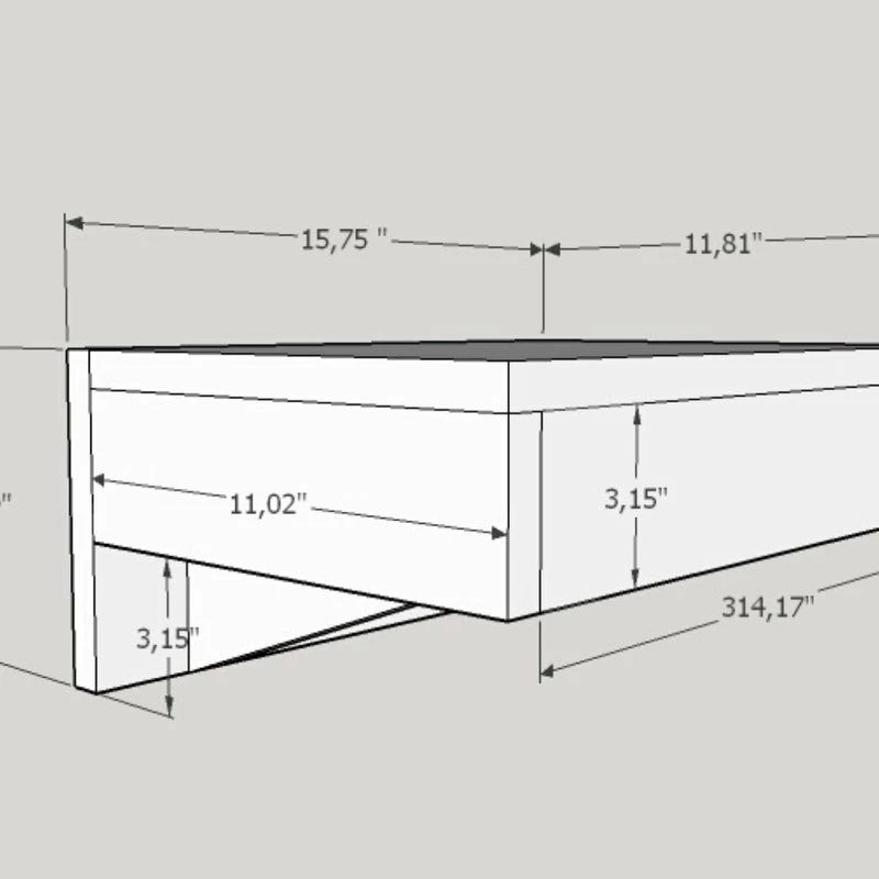 Cheap ๐ Woodek Design Bo Floating Bedside Table, Wall Hanging, Wooden Nightstand With Drawer, Oak โ - Image 8