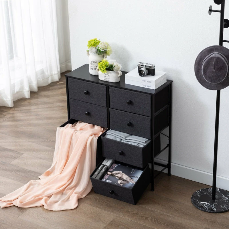 Promo β Duhome Elegant Lifestyle 8 Fabric Drawers Steel Frame Double π Dresser, Black β¨ - Image 2