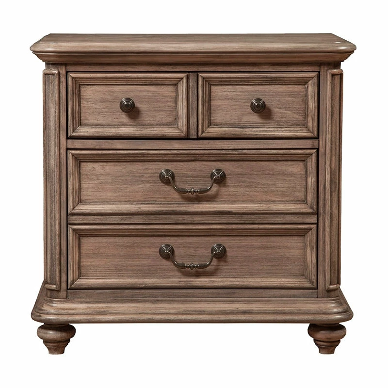 Outlet ๐ Alpine Furniture, Inc Alpine Furniture Melbourne 2 Drawer Wood Nightstand In French Truffle ๐